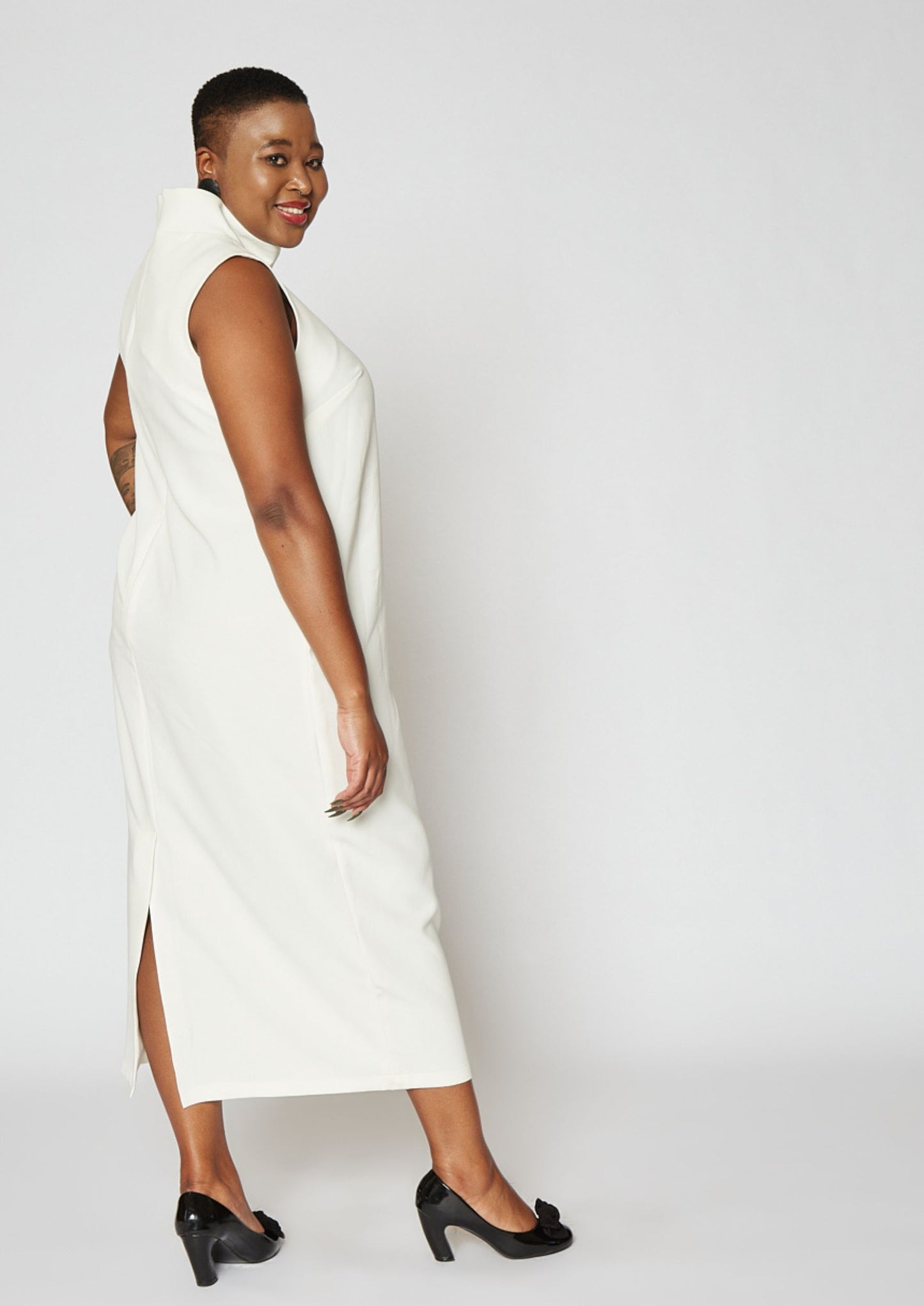 WIDE HIGH NECK DRESS