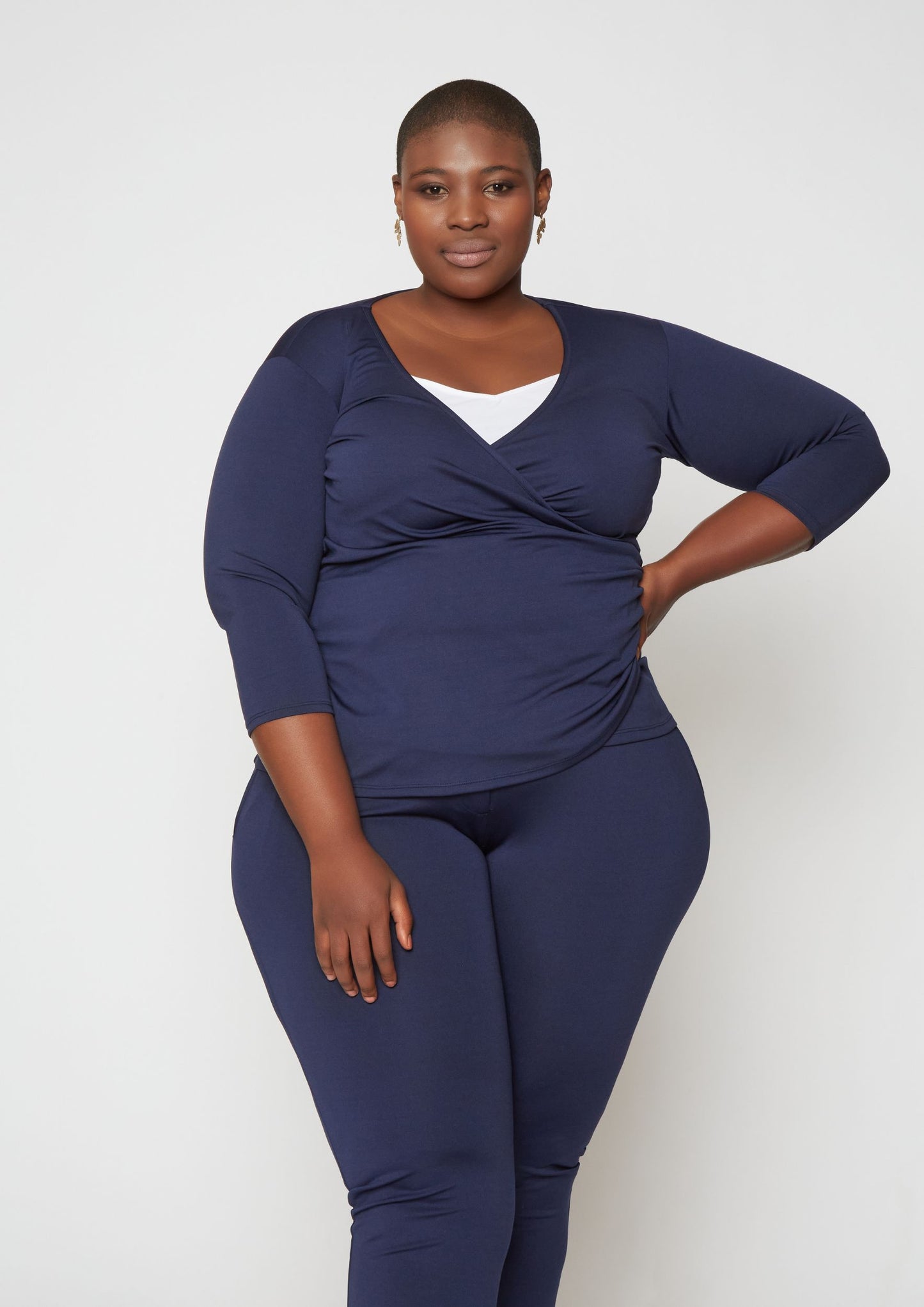 WRAP TOP AND CIGGIE TROUSERS